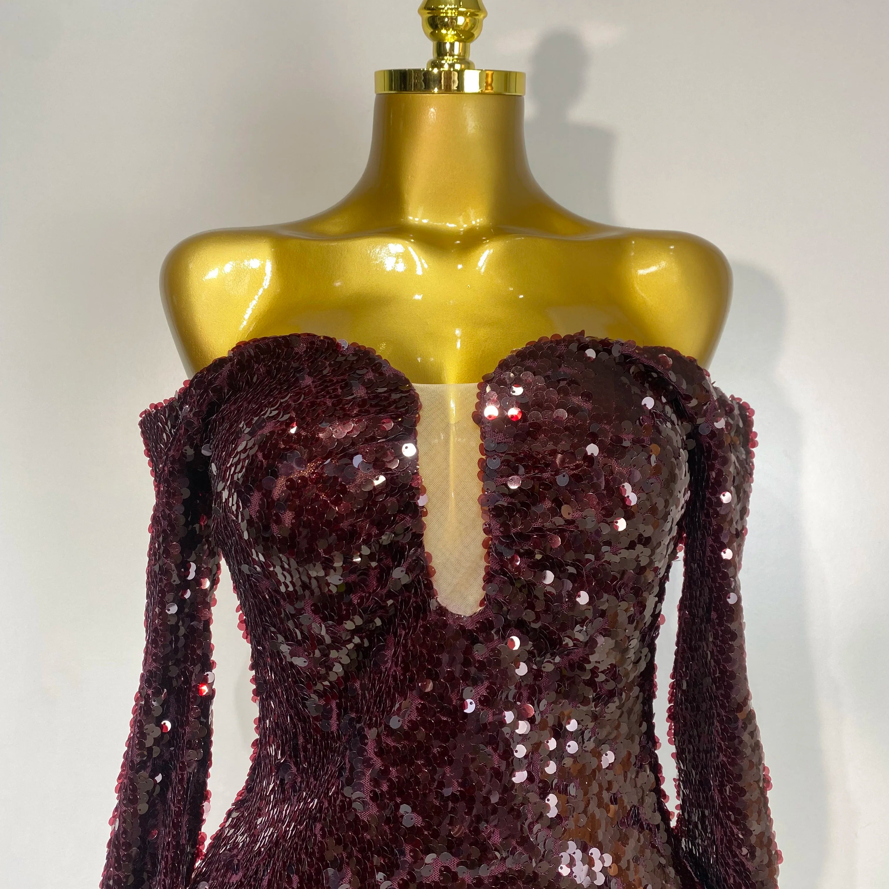 Women 2025 Luxury Sequin Celebrity Sexy Off Shoulder Long Bodycon Dress Elegant Evening Club Party Fashion Birthday Dresses