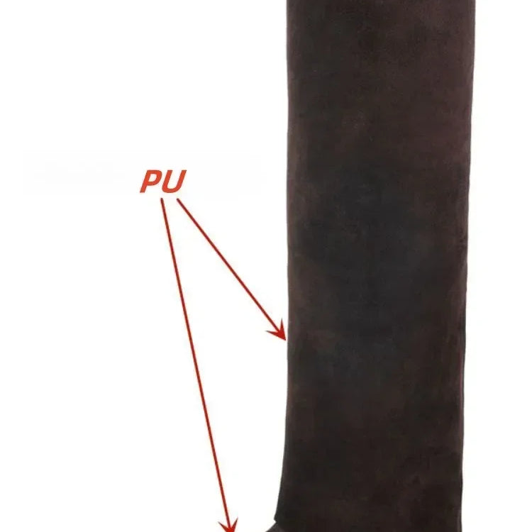 European and American Metal Lock Fasteners for High Tube Skirts, Boot Slopes, Leg Sleeves, Knee Length Boots, Platform Boots S76brown suede