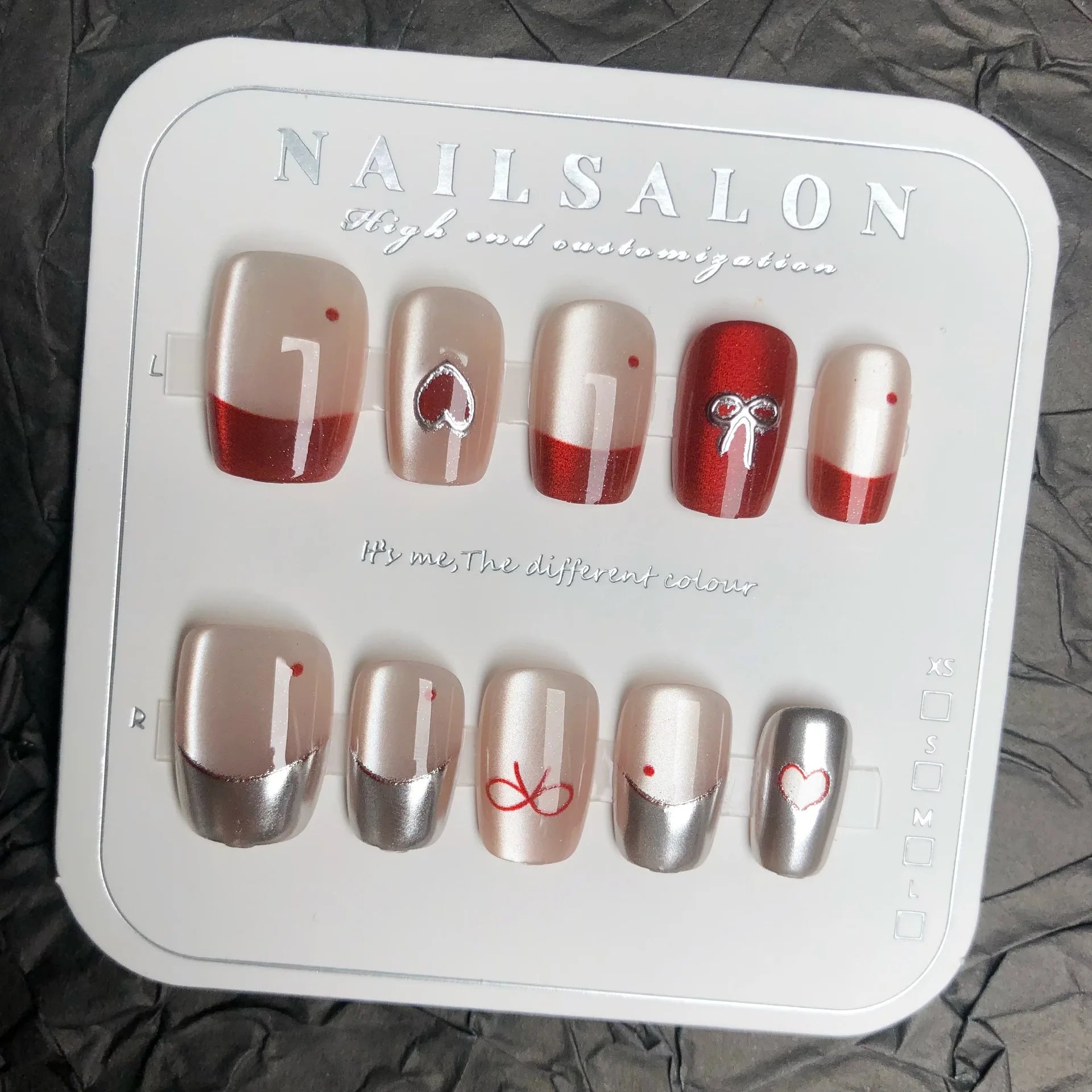 24Pcs Short Square Fake Nails Press on 3D Snowflake Christmas Tree Full Cover Nails Tips Cat's Eye Gilded Detachable False Nails WY532