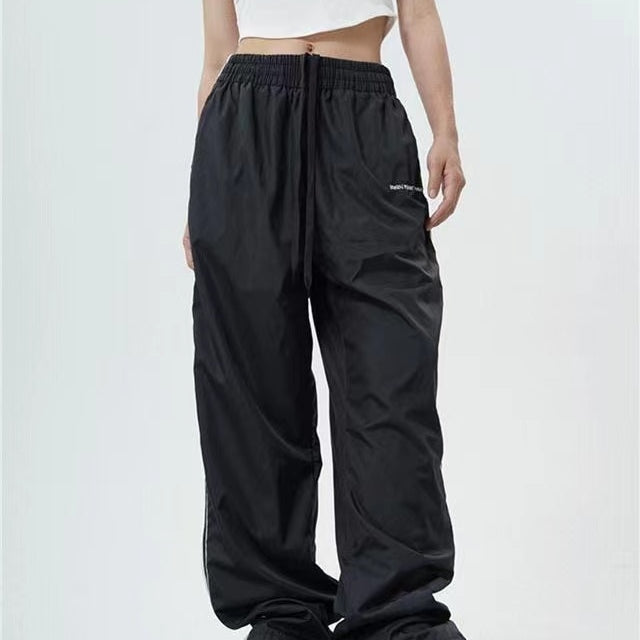 Y2K Women Streetwear Techwear Cargo Korean Harajuku Parachute Track Pants Men Tech Sweatpants Wide Leg Joggers Trousers Clothes