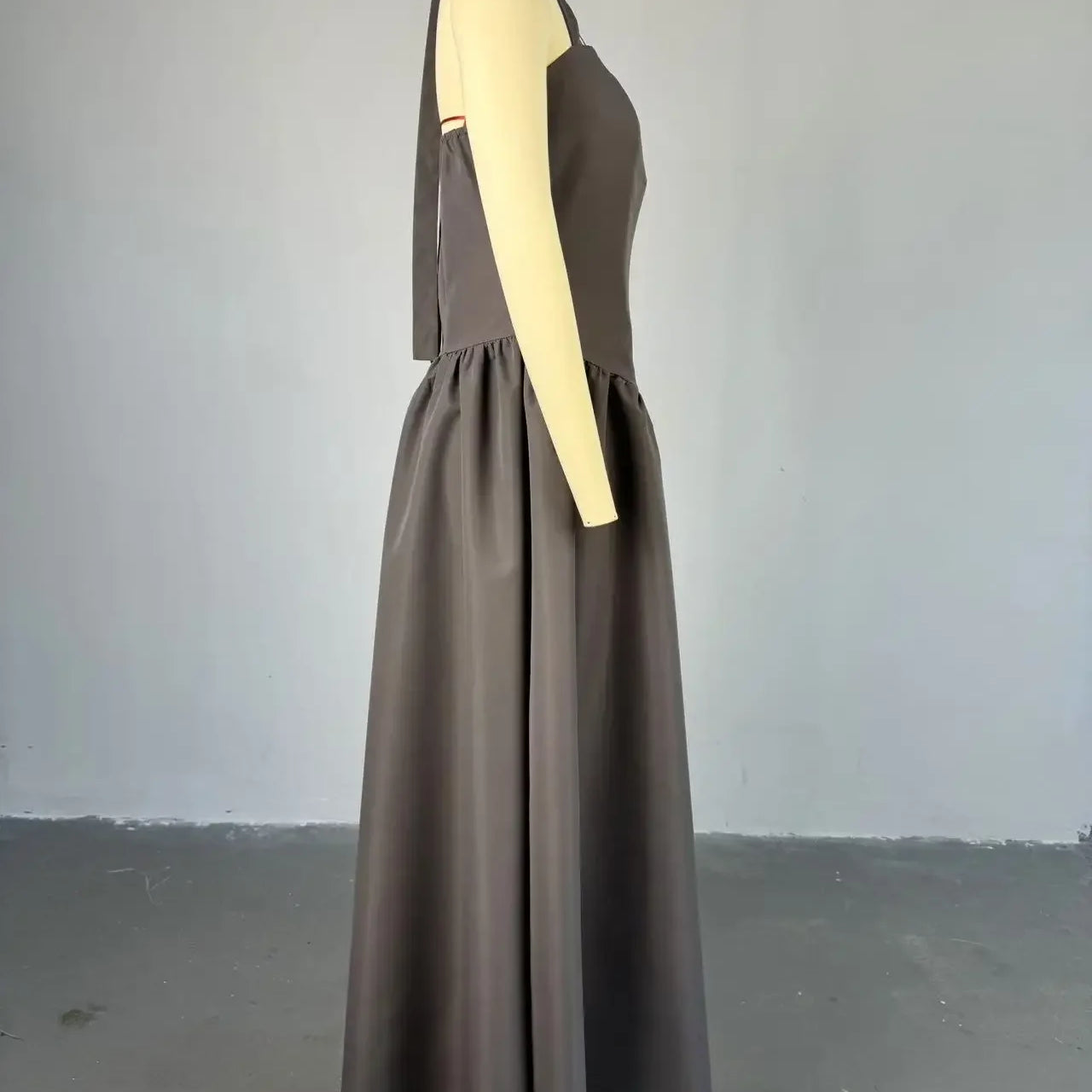 CM.YAYA 2024 Summer Sleeveless Sweet Strapless Slim Halter Floor-Length Long Women Dress Beach Party Evening Sexy Maxi Dresses