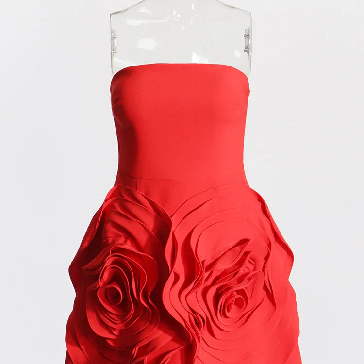 Solid Sexy Patchwork Appliques Dress For Women Strapless Sleeveless High Waist Spliced Zipper Mini Dresses Female