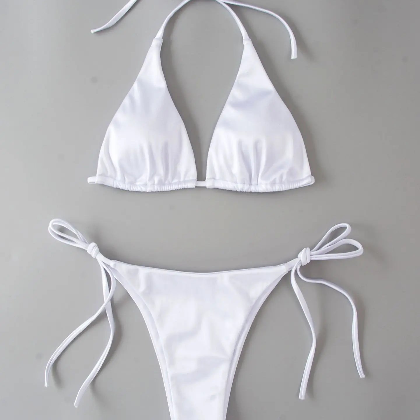 Women Sexy Micro Mini Bikini Thong Halter G-String Bra Bikinis Set Swimwear Backless New Swimwear Bathing Suits 14