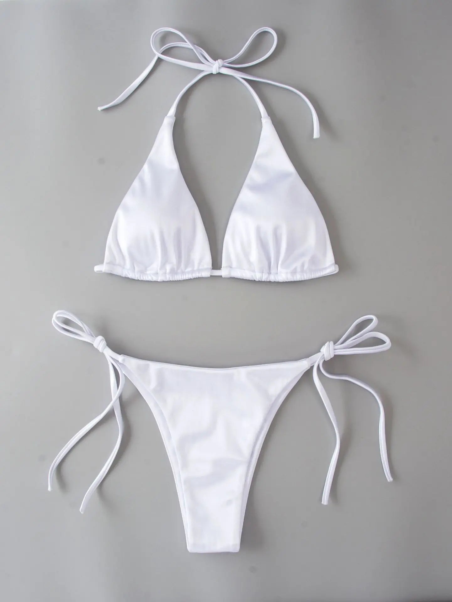 Women Sexy Micro Mini Bikini Thong Halter G-String Bra Bikinis Set Swimwear Backless New Swimwear Bathing Suits 14