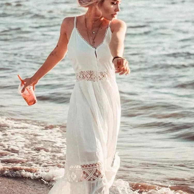 White Knitted Beach Cover up dress Tunic Long Pareos Bikinis Cover ups Swim Cover up Robe Plage Beachwear WC0545W1