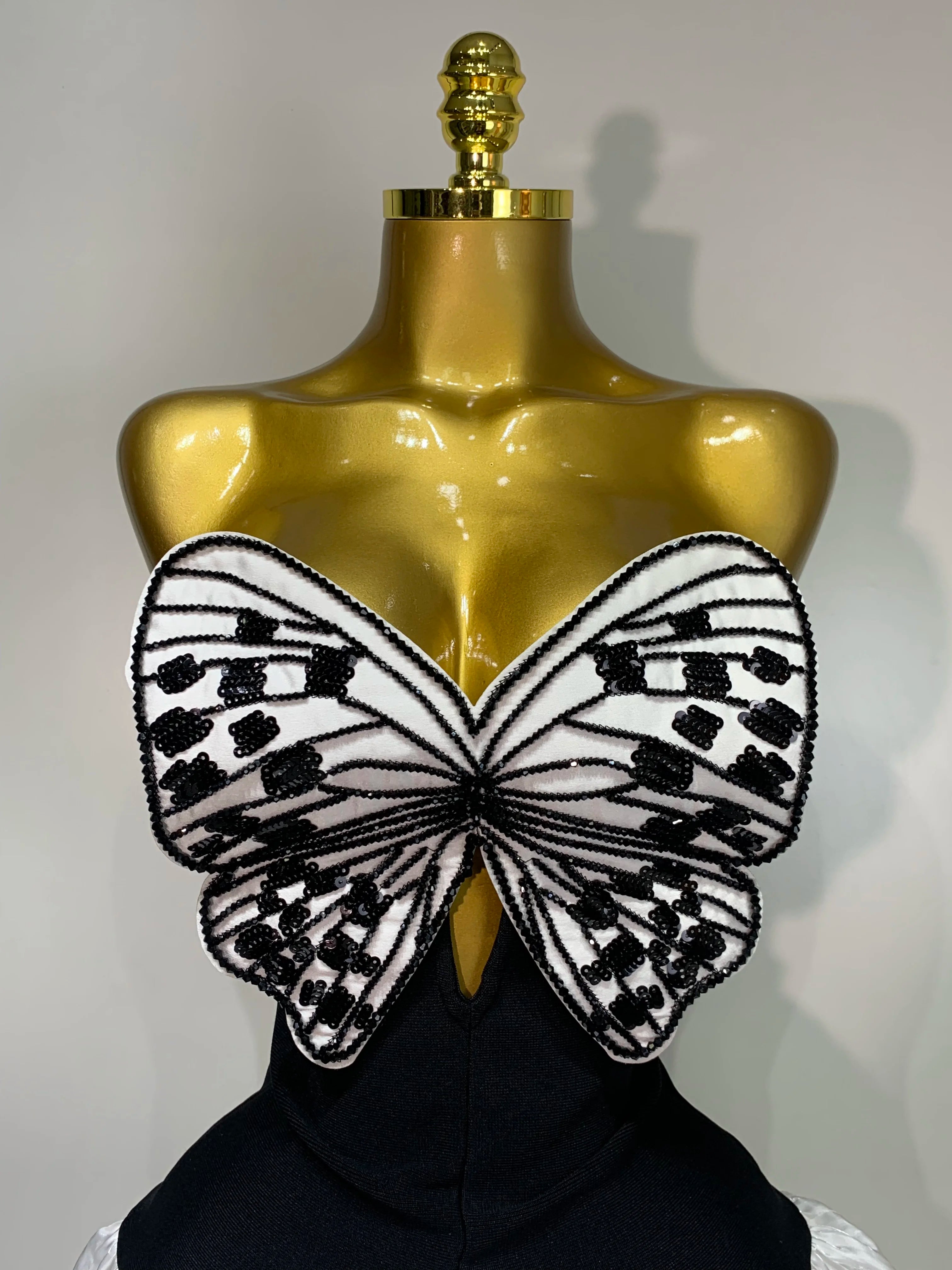 Elegant Evening Party Bandage Dress Sexy Backless Butterfly Sequin Designer Women Luxury Birthday Celebrity Fashion Show Dresses