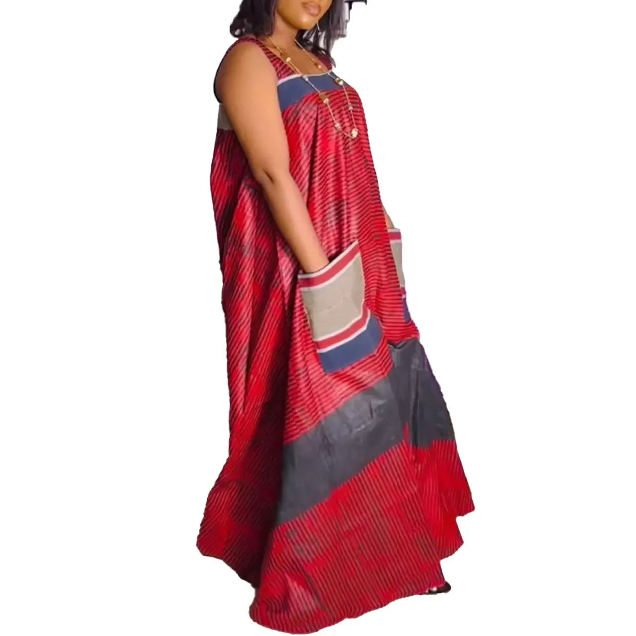 Women Striped Wide Leg Straight Strap Tank Wide Leg Haren Sleeveless Jumpsuit 2024 Street Playsuit One Piece Suit Romper Red