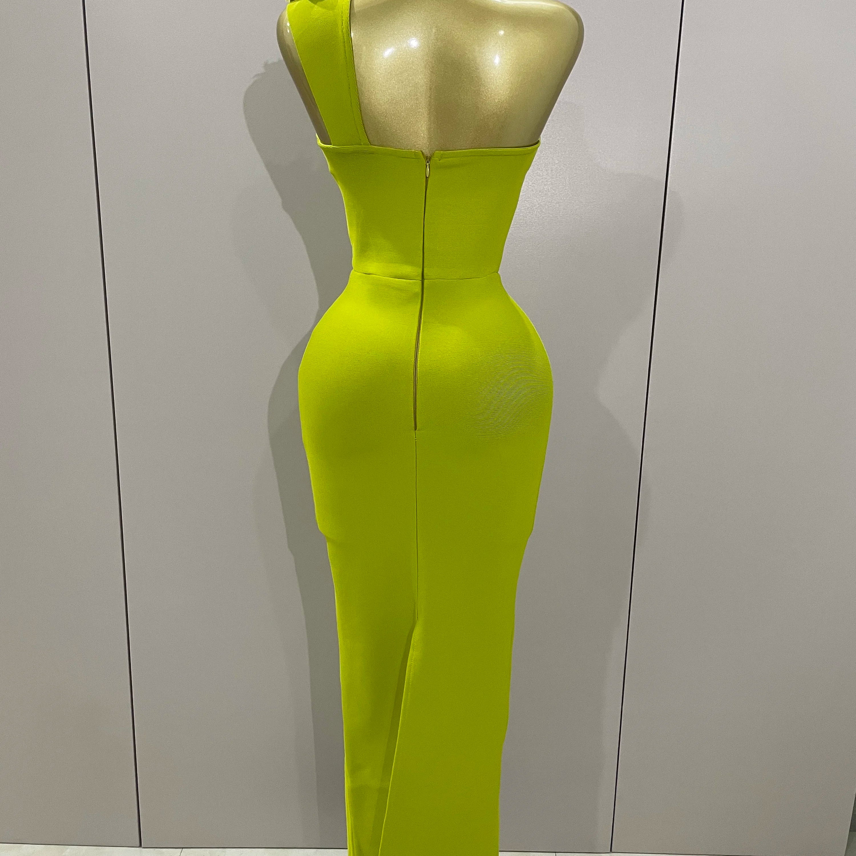 New Designer Bodycon Bandage Luxury Birthday Party Dress Women Elegant V Neck Appliques Maxi Long Celebrity Evening Prom Gowns