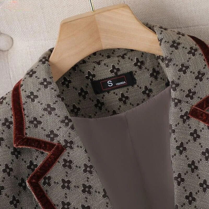 Senior Khaki Spring Ladies Korean Elegant Fashionable Blazer Sets Women Suits Work Wear Office Autumn Casual Pants Jacket