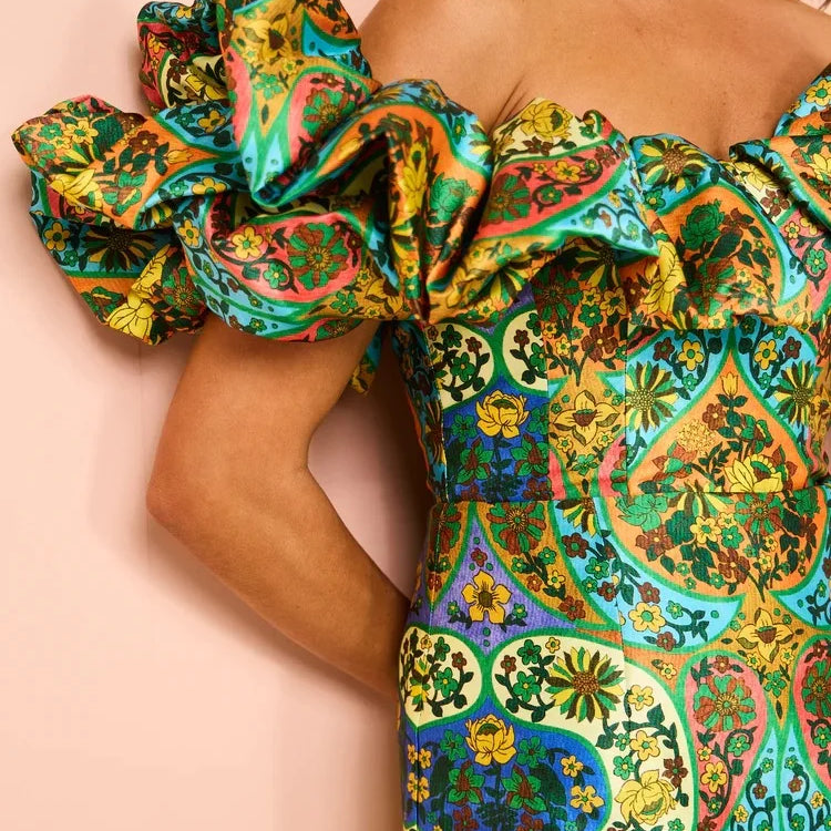 Slash Neck Mini Dress Women Off Shoulder Slim Sexy Vintage Printed Short Dress Backless Party Club Prom Fashion Elegant New 2024