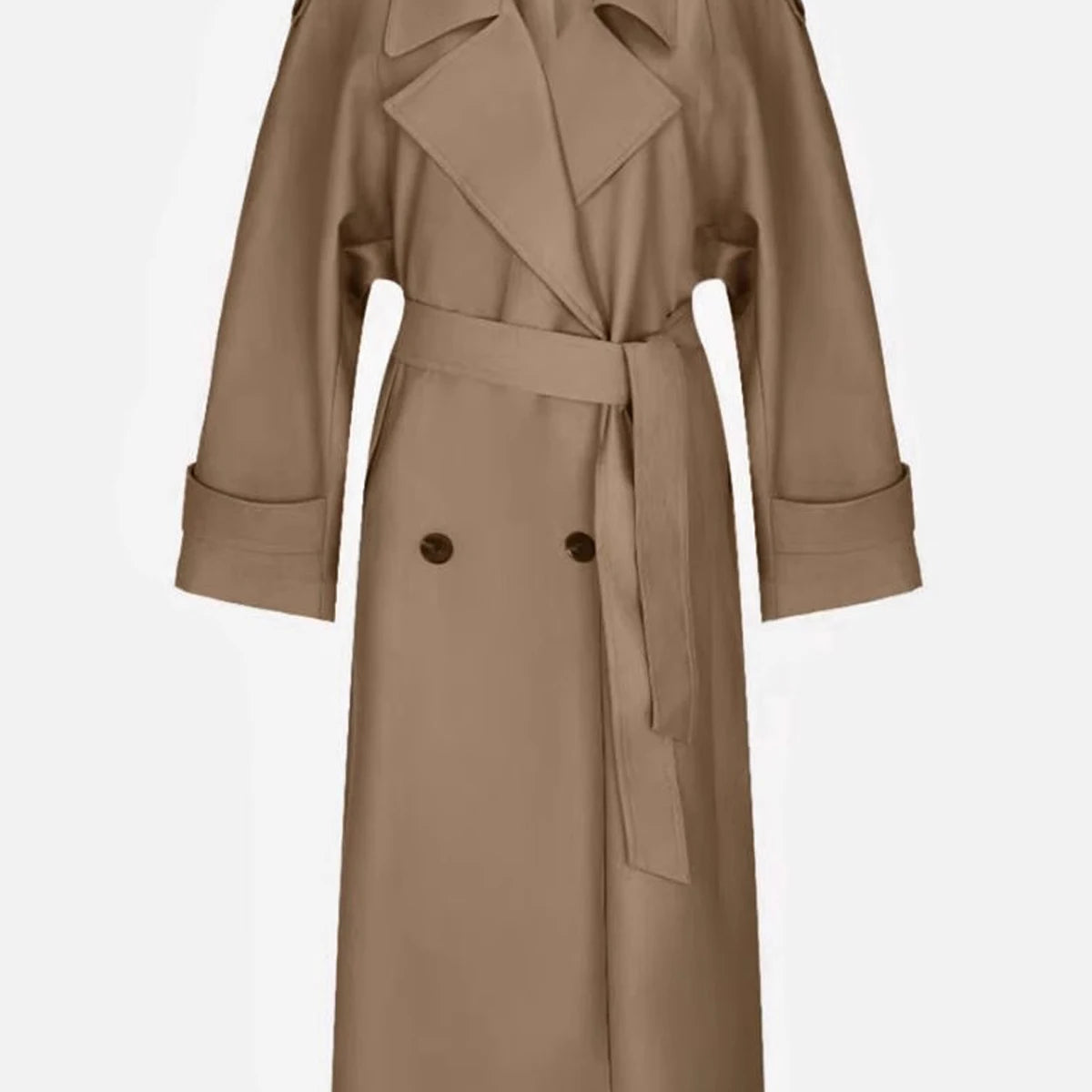 Lautaro Spring Autumn Oversized Khaki Extra Long Dark Purple Trench Coat for Women Double Breasted Elegant Luxury Overcoat 2025 Khaki