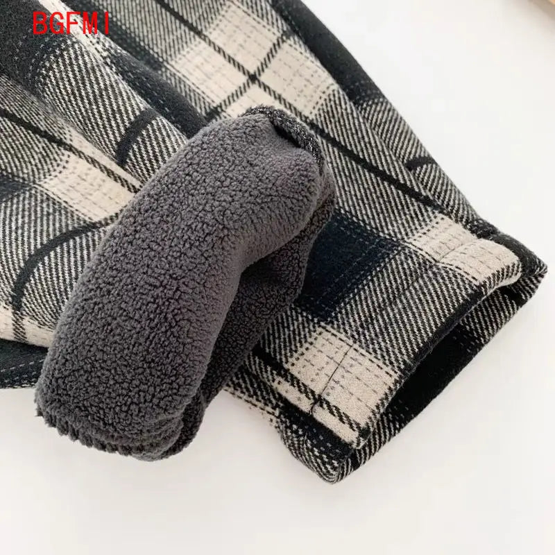 Winter Boys Thick Pants Kids Plus Velvet Warm Trousers Children Padded Cotton Long Pants Autumn Casual Sports Pants 2-10 Yrs