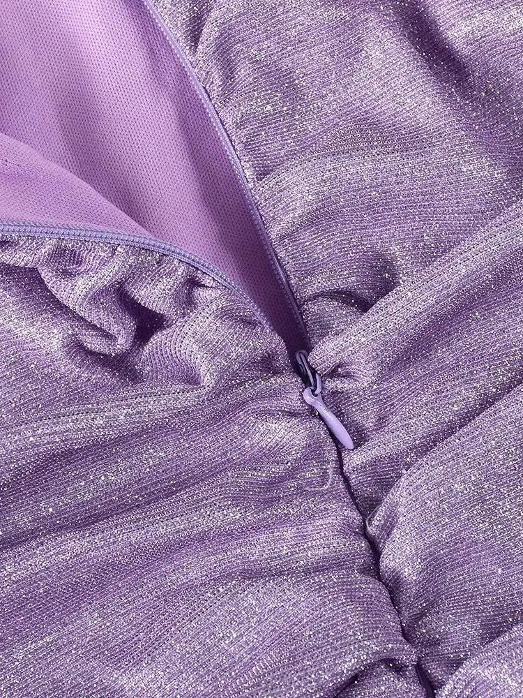 Ailigou New Women'S Sexy Sleeveless Tight Fitting Sequin Draped Mini Dress Suitable For Elegant Party Club Night Dresses