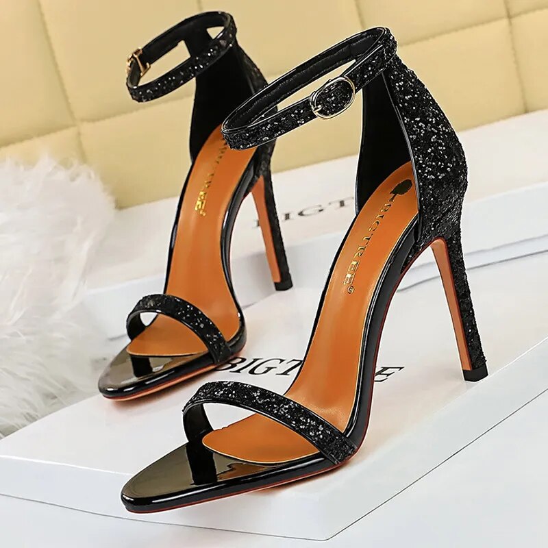 Shoes Summer Women Sandals Suede Hollow High Heels Stiletto Fashion Sandles Women Heels Ladies Shoes Women's Sandals