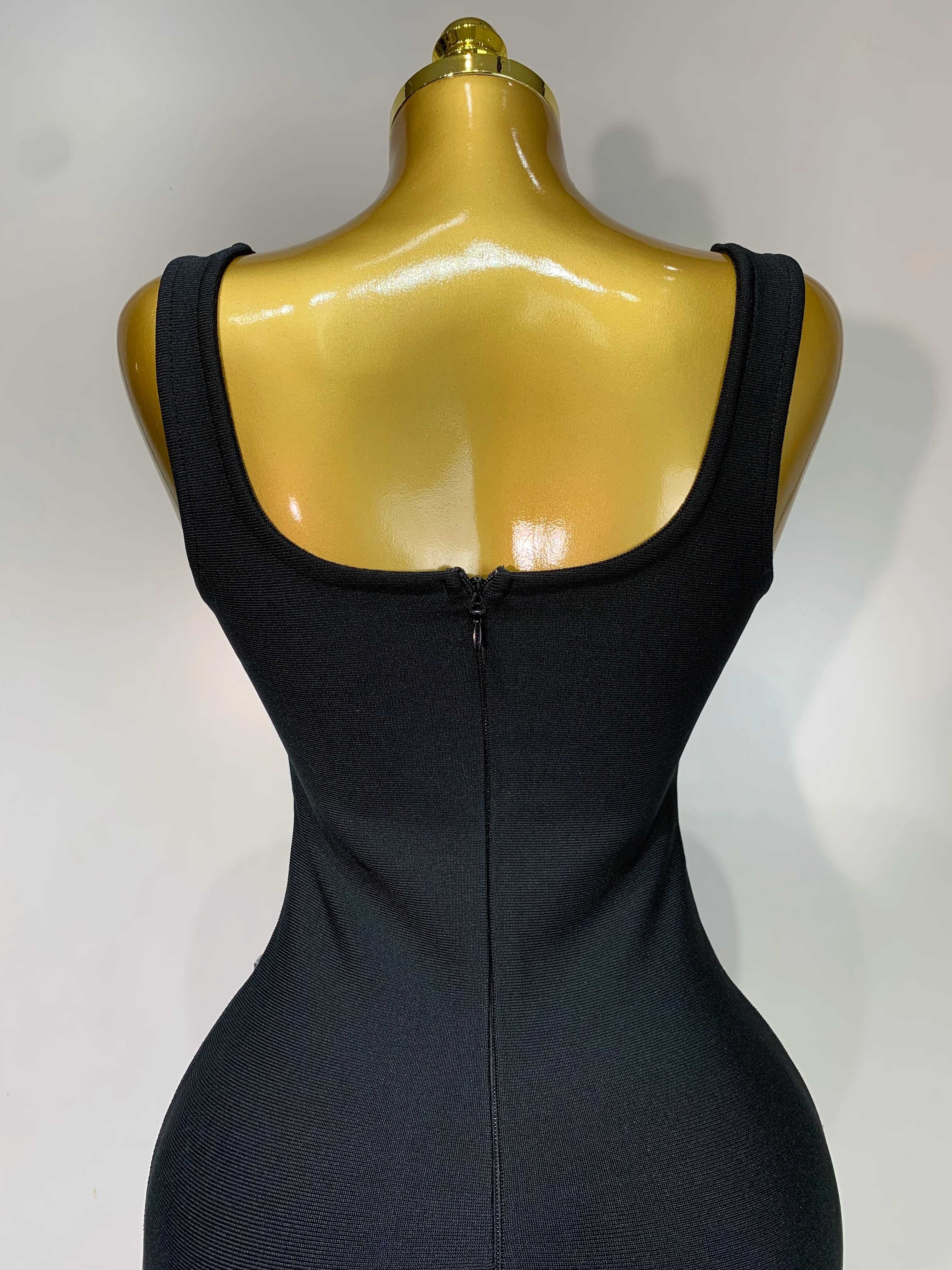 Newest 2025 Fashion Designer Women's Rhinestone Beaded Elastic Bodycon Bandage Maxi Long Dress Elegant Luxury Birthday Outfit