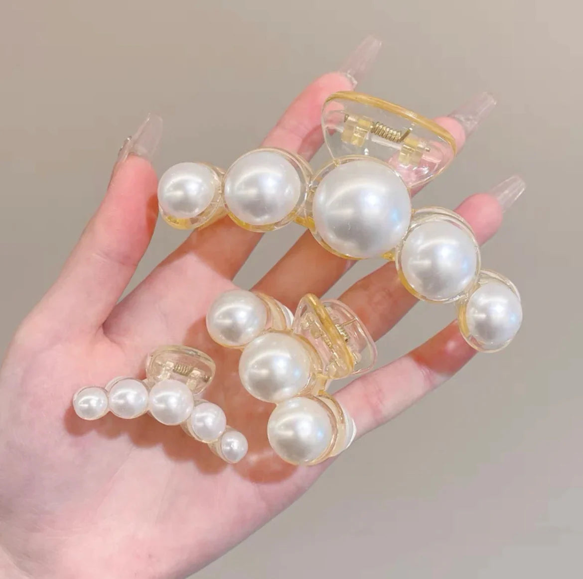 Mini Pearl Hair Claws Clips for Women Elegant Rhinestone Headwear Hairpins Hair Crab Barrettes Hair Accessories for Women 3pcs 9 One Size