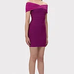 Black Purple Women Sexy Slash Neck Off the Shoulder Bodycon Mini Bandage Dress Evening Party Celebrate Birthday Outfit