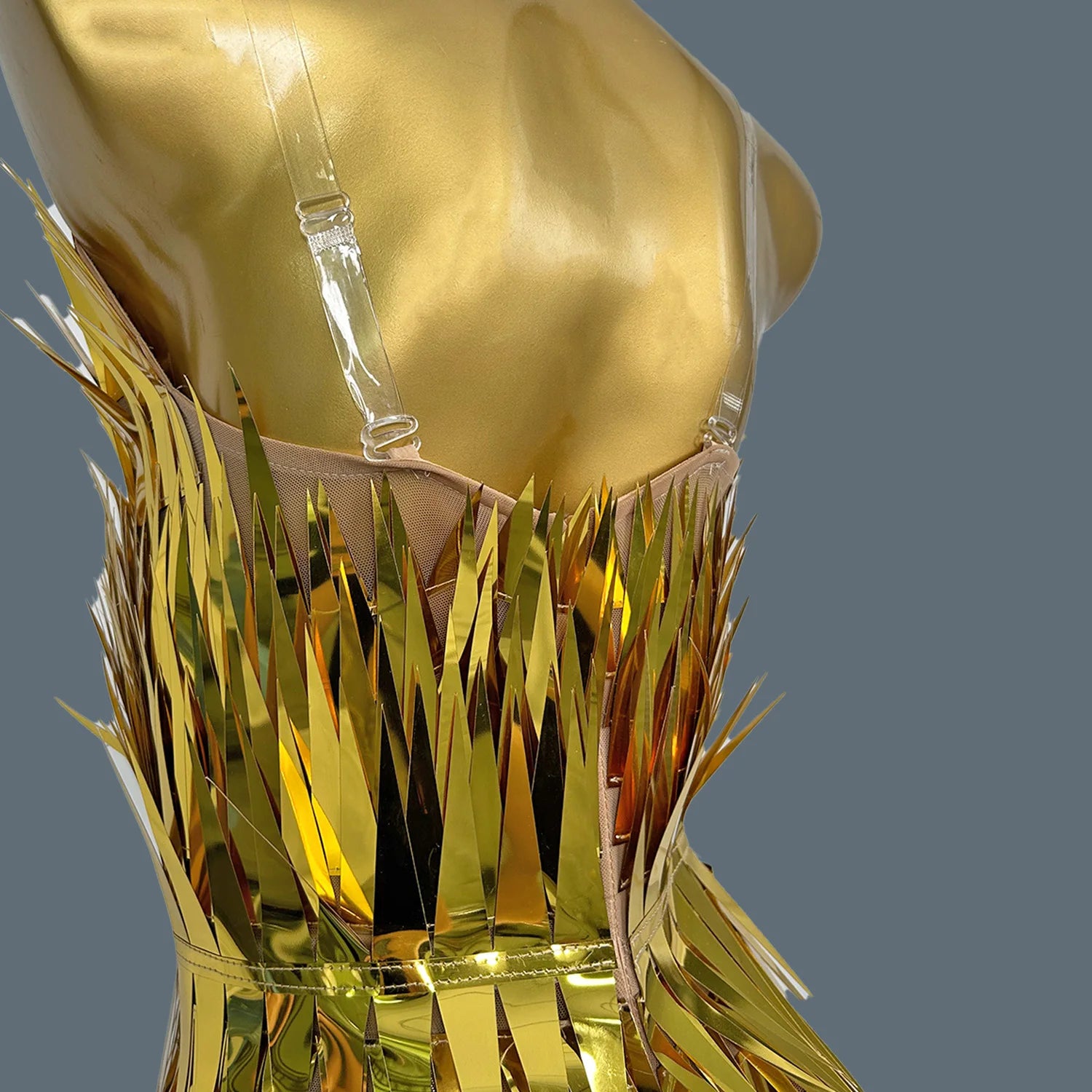 Sparkly Sequined Luxury Floor-length Festival Dress Women Evening Prom Gowns Birthday Celebrate Sexy Split Stage Costume Maojian