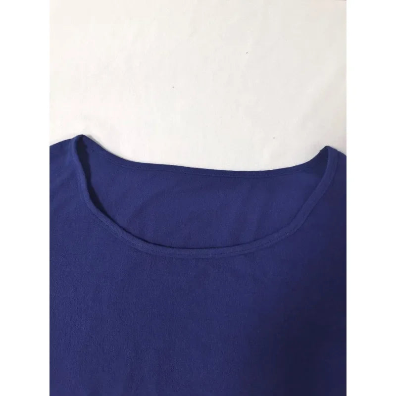 Plus Size New Women's Summer Fashion Linen Solid Color Shirt Set Long Sleeve Loose T-shirt Wide Leg Pants Casual Two-piece Set