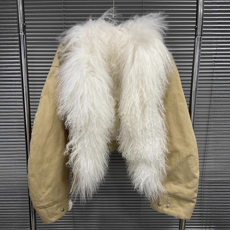 Autumn Winter New Style Casual Versatile Fur Collar Long Sleeve Simple Fashionable Trendy Women's Warm Jacket 11A07906