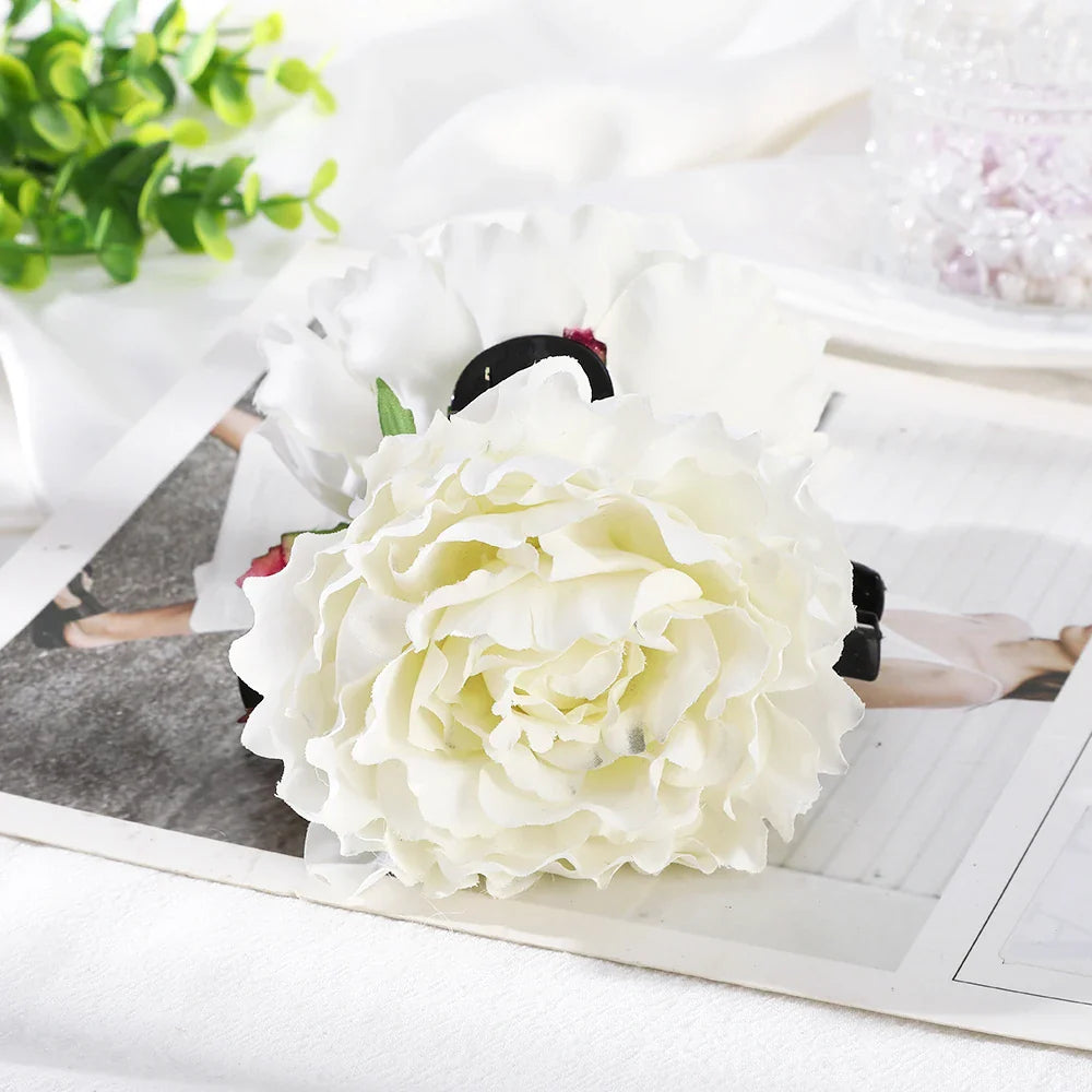 Haimeikang Large Size Flower Hair Clip Claws Hair Crab For Thick Hair Barrettes Hairpins Women Summer Fashion Hair Accessories 2612e-11CM