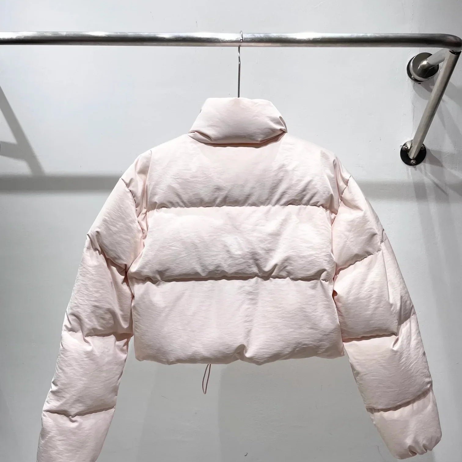 Hot Sale Autumn and Winter New Pink Lapel Short Bread Down Jacket Lovely Casual Vitality Women Down Jacket Pink