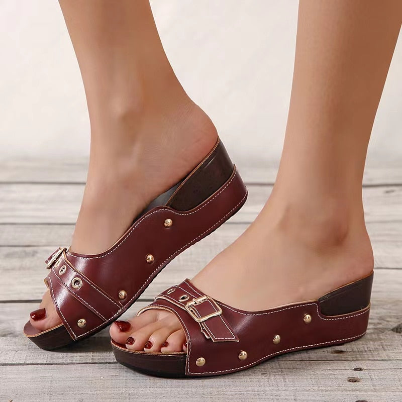 Women Sandals - Fashion Wedges Shoes For Women Slippers Summer Shoes With Heels Sandals Flip Flops Women Beach Casual Shoes