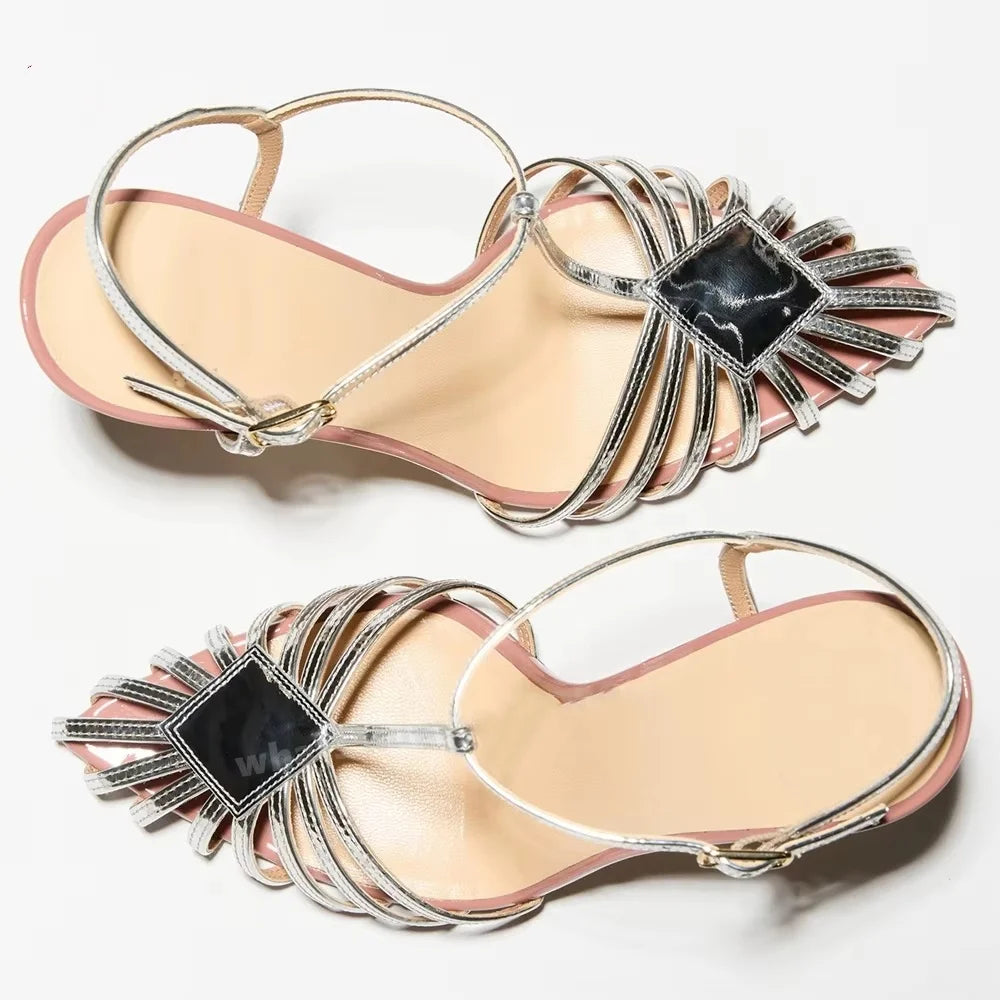 Womens Strappy High Heels Open Toe Sandals Fashion Summer Party Shoes Ladies Elegant Wedding Dress Shoes Red And White Color Ava PURPLE