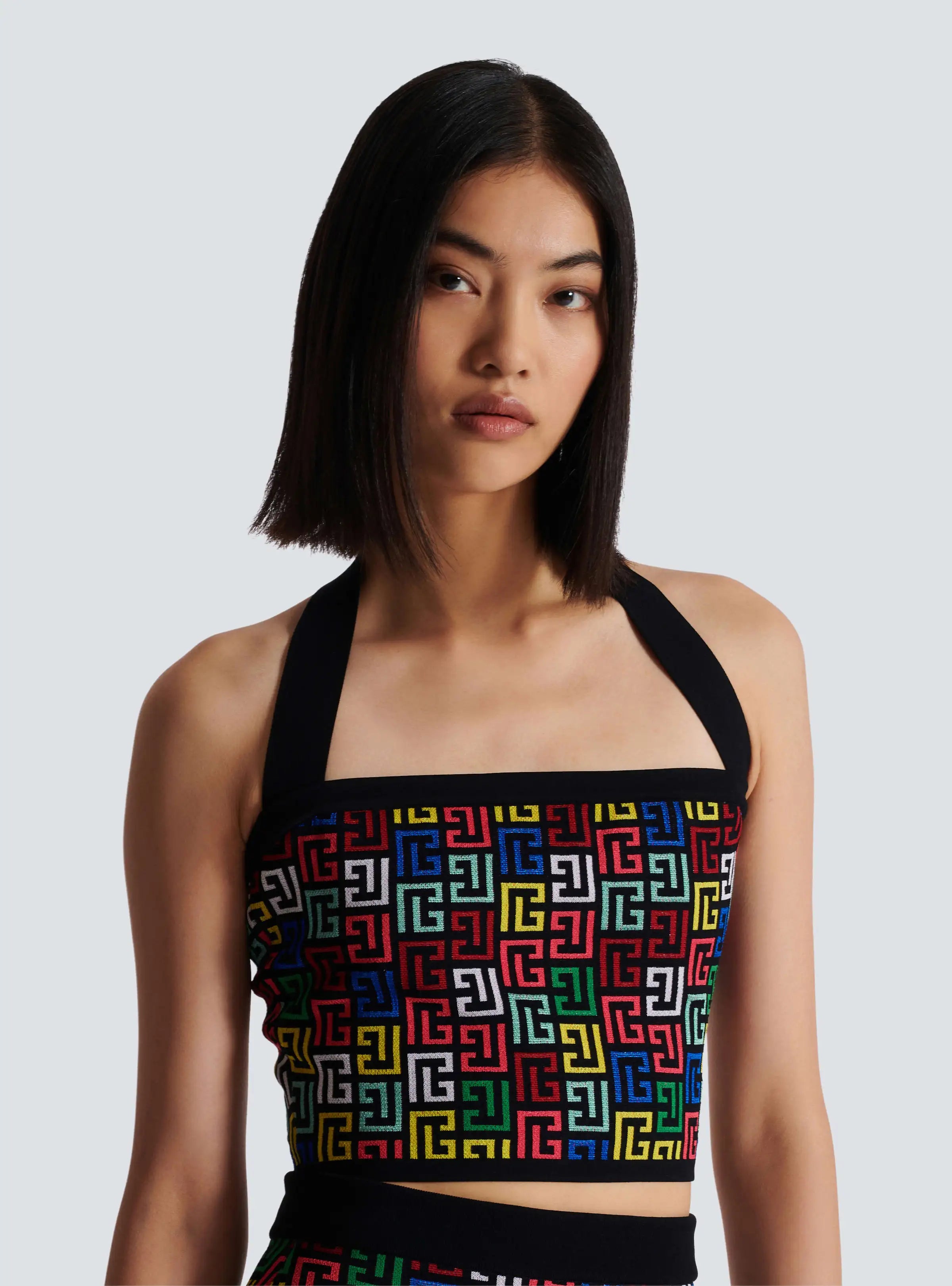 Women Sexy Halter Backless 2 Pieces Bodycon Mini Dress Jacquared Off the Shoulder Celebrate Nightclub Party Outfit