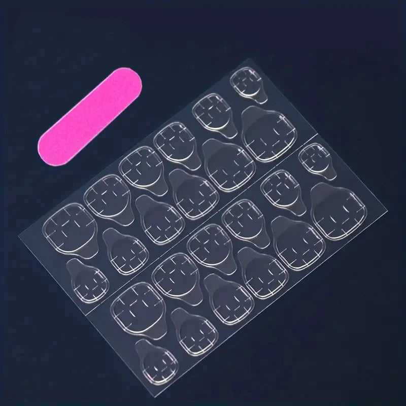 Upgrade your nail styling 24pcs medium length almond shape pink fresh floret wear nail manicure press nail piece & 1 rub strip &