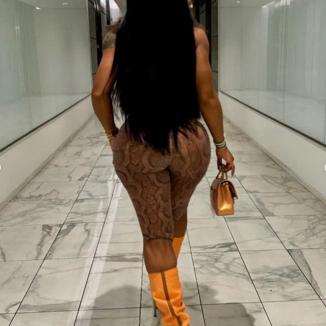 Women Fashion Sexy Party Clubwear Mesh See Though Pants Capris 2025 Summer Leopard Print Leggings Street Trousers