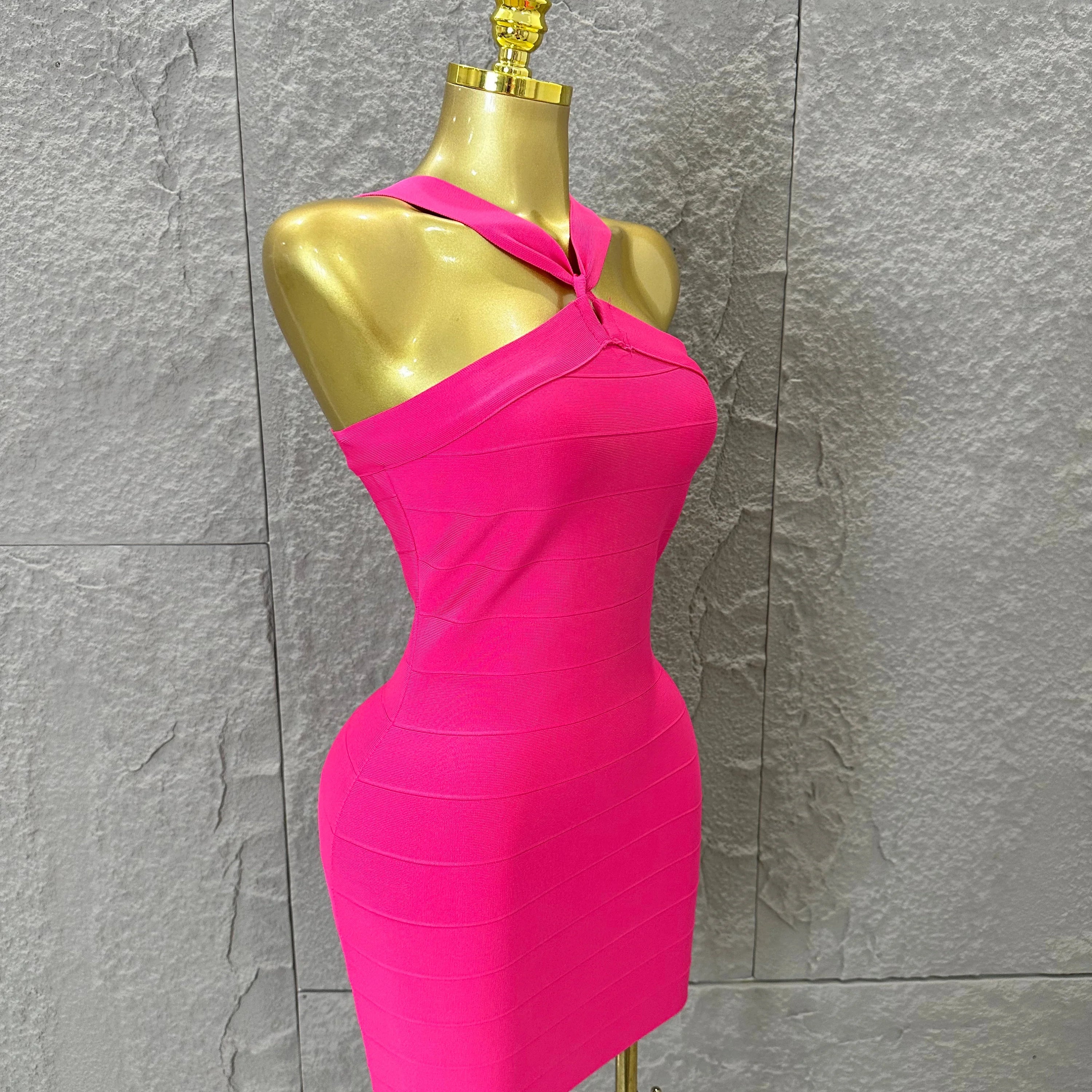 Sexy Deep V Red 3D Flower Applique Dress Slim Fit Bodycon Bandage Night Out Wedding Guest Club Cocktail Evening Party Outfit