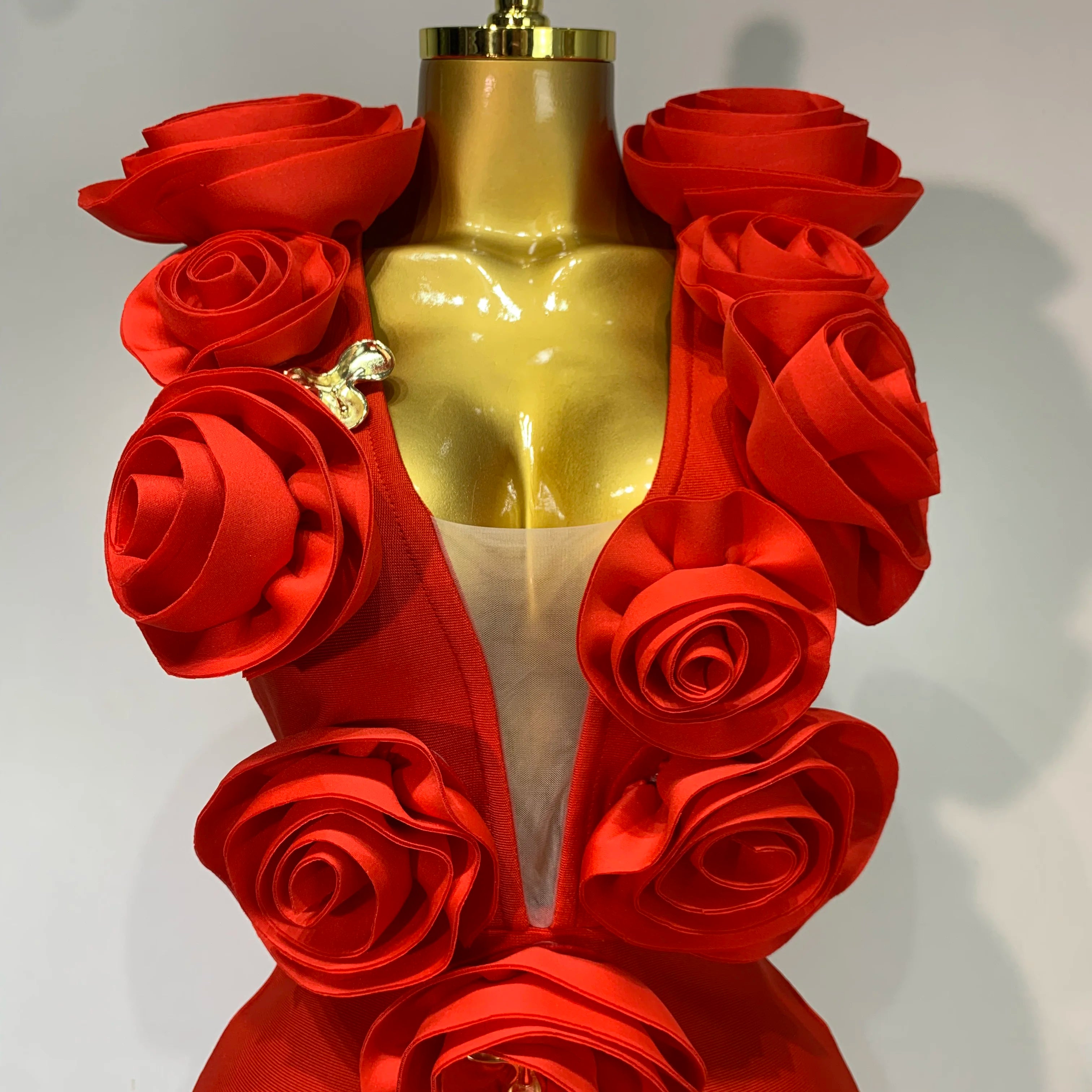 2025 New Fashion 3D Flower Sleeveless Bodycon Bandage Dress Women Celebrity Elegant Party Club Luxury Birthday Dress Vestidos ﻿