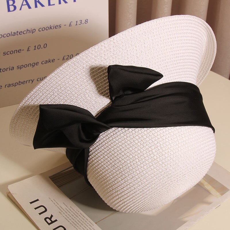 Women's hats for the sun Beach outing Luxury straw hat sunhat Golf cap summer new panama Visor Fashion elegant women caps 2024