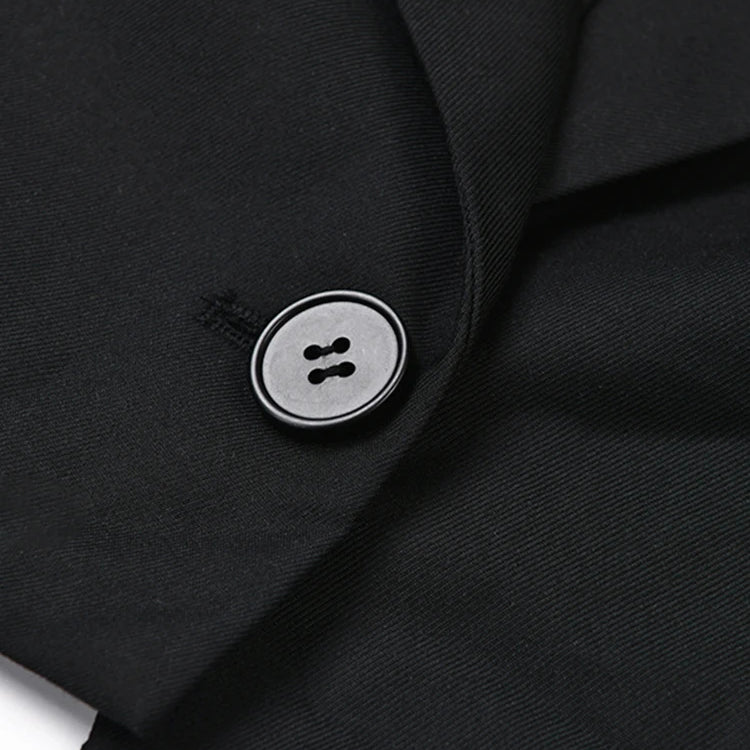 Colorblock Patchwork Denim Casual Coats For Women Lapel Long Sleeve Spliced Button Coat Female Fashion Clothing New