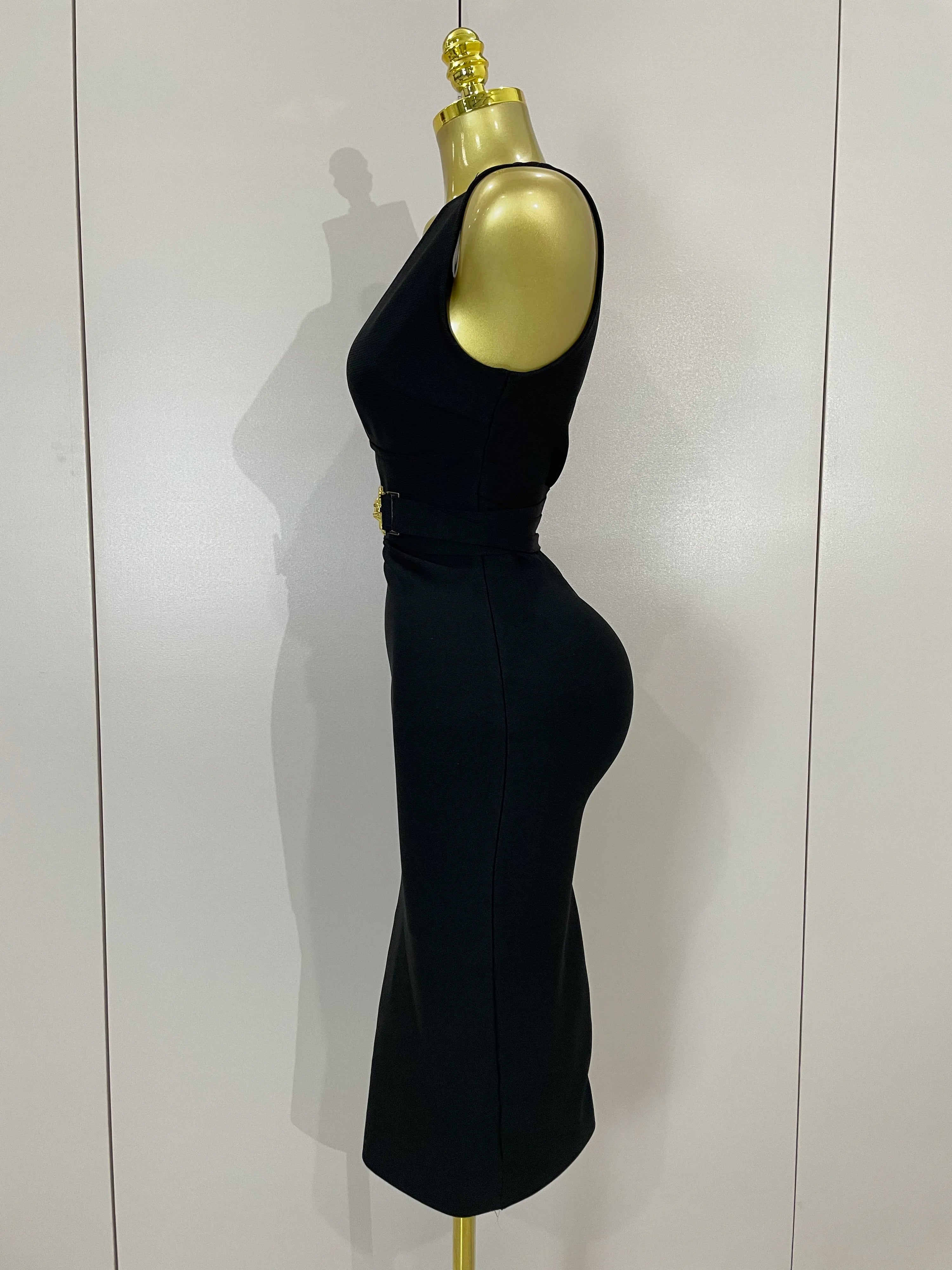 Women Elegance Sexy V-Neck Sleeveless Bodycon Bandage Dress Nightclub Party Evening Dress High Quality Luxury Birthday Dresses
