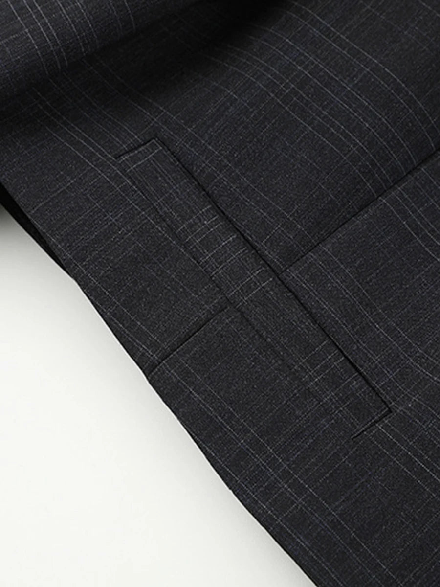 Solid Slimming Spliced Appliques Elegant Jackets for Women Lapel Long Sleeve Patchwork Button Fashion Jacket Female