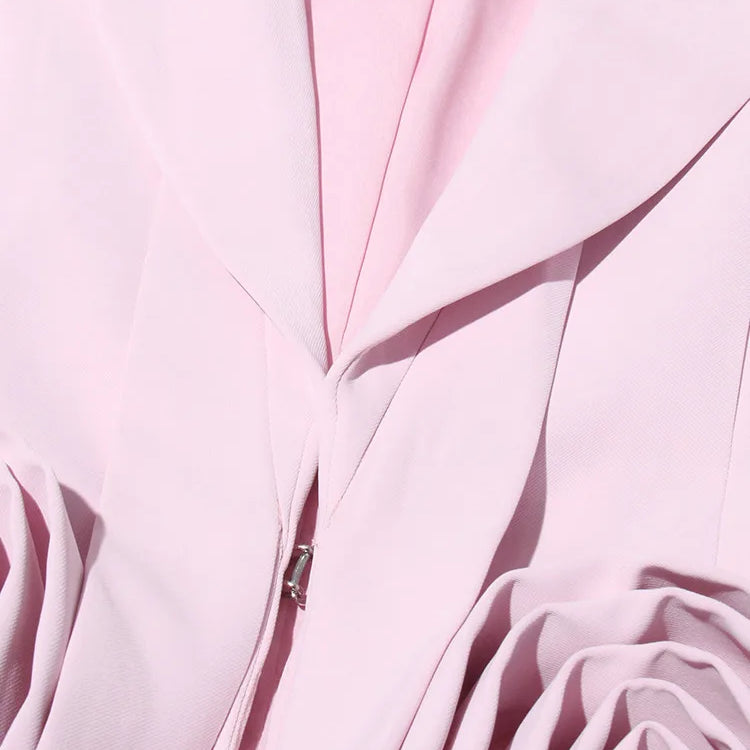 Elegant Two Piece Set For Women Shawl Collar Long Sleeve Spliced Appliques Top High Waist A Line Skirt Slim Sets