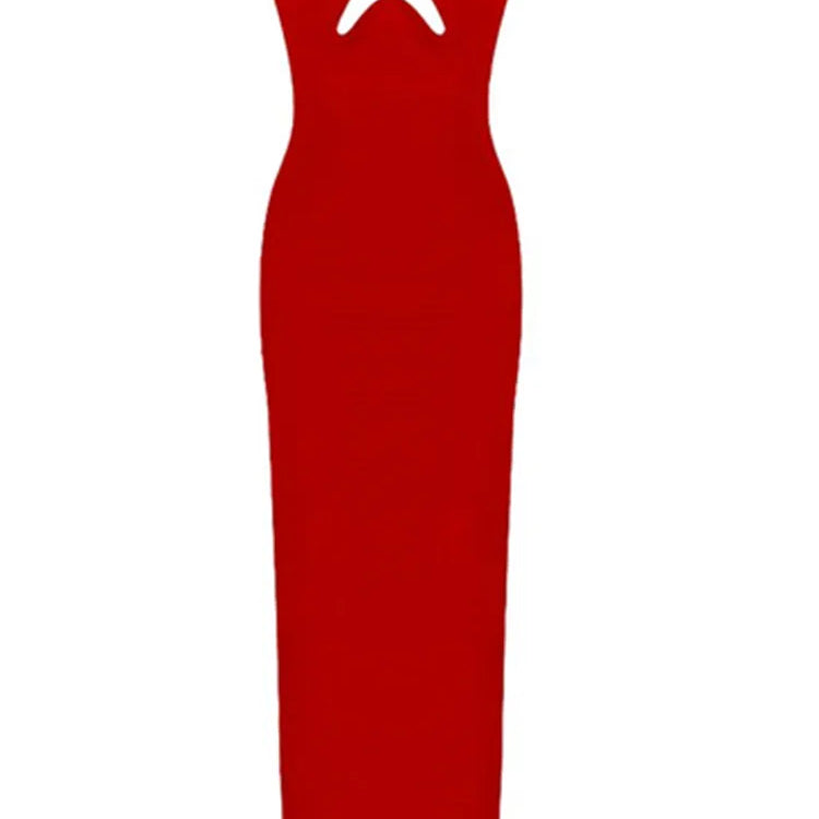 Women Winter Sexy Strapless Backless Split Black Maxi Long Bodycon Bandage Dress 2022 Elegant Evening Party Club Dress Vestidos Red
