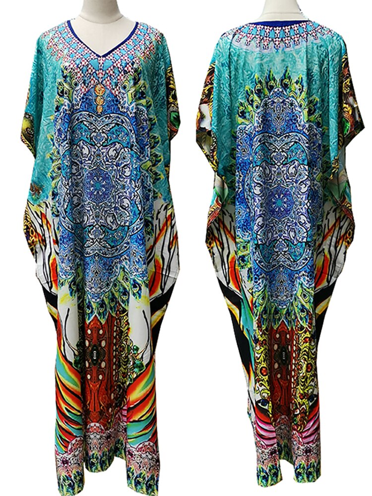 Pareo Plage Femme 2 Pièces - Sarong, Bikini Cover Up - Tissu Polyester 180x50 Cm, Imprimé Léopard Et Beige
