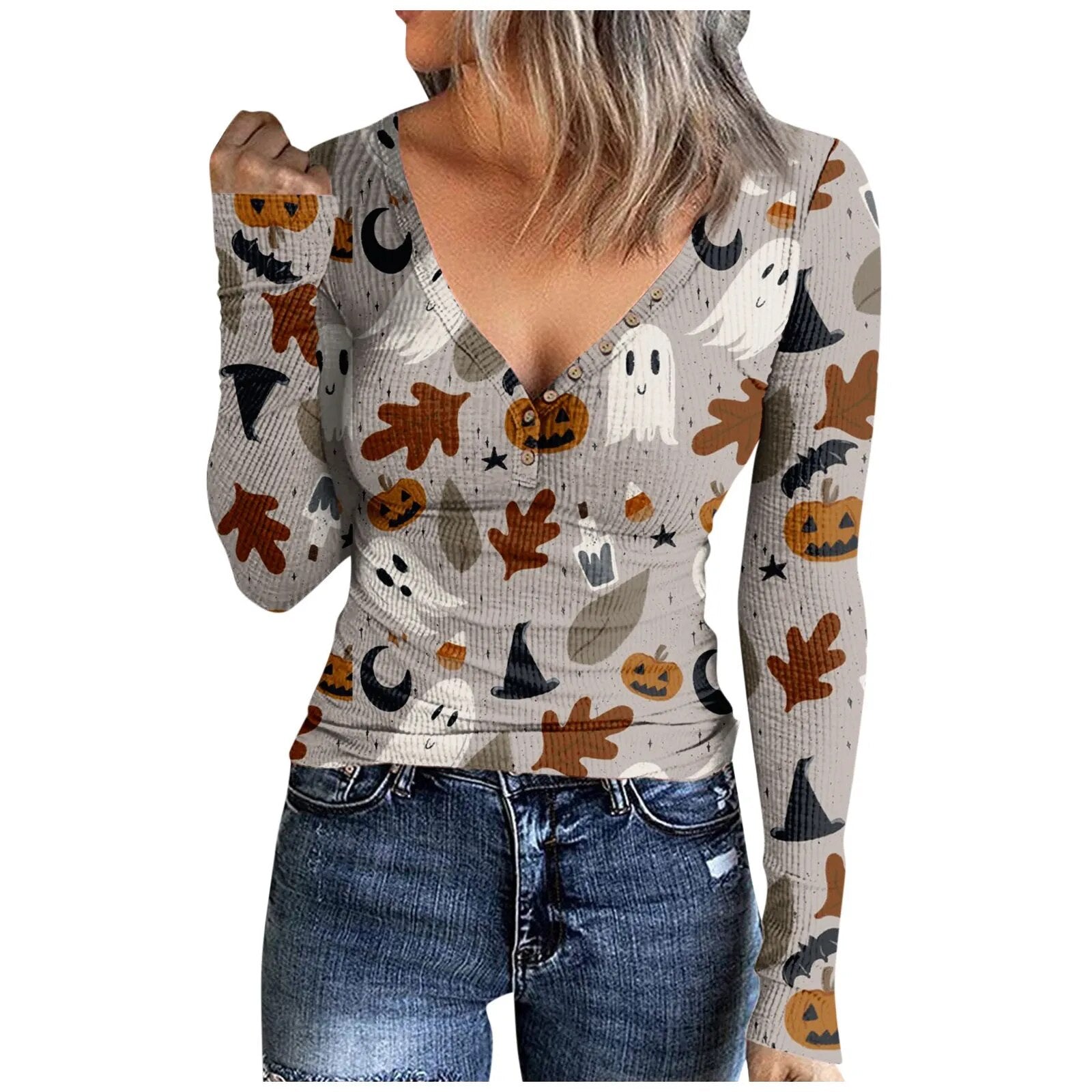 Oversized Hoodie Elegant V Neck Women Pullover Winter 2024 Casual Long Sleeves Halloween Women Sweatshirts Худи Оверсайз Khaki