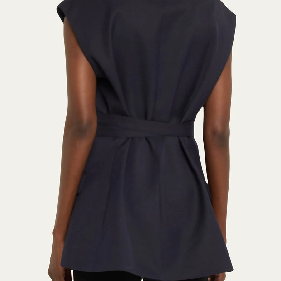 Solid Slimming Spliced Single Breasted Coat for Women Lapel Long Sleeves Patchwork Lace Up Top Female Clothing New