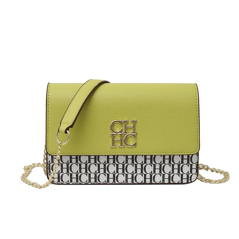CH Pure Color Design Classic Ladies Crossbody Bag Fashion Luxury Brand Multi Embossed Ladies Handbag Ladies Shoulder Bag CHHC-5-green