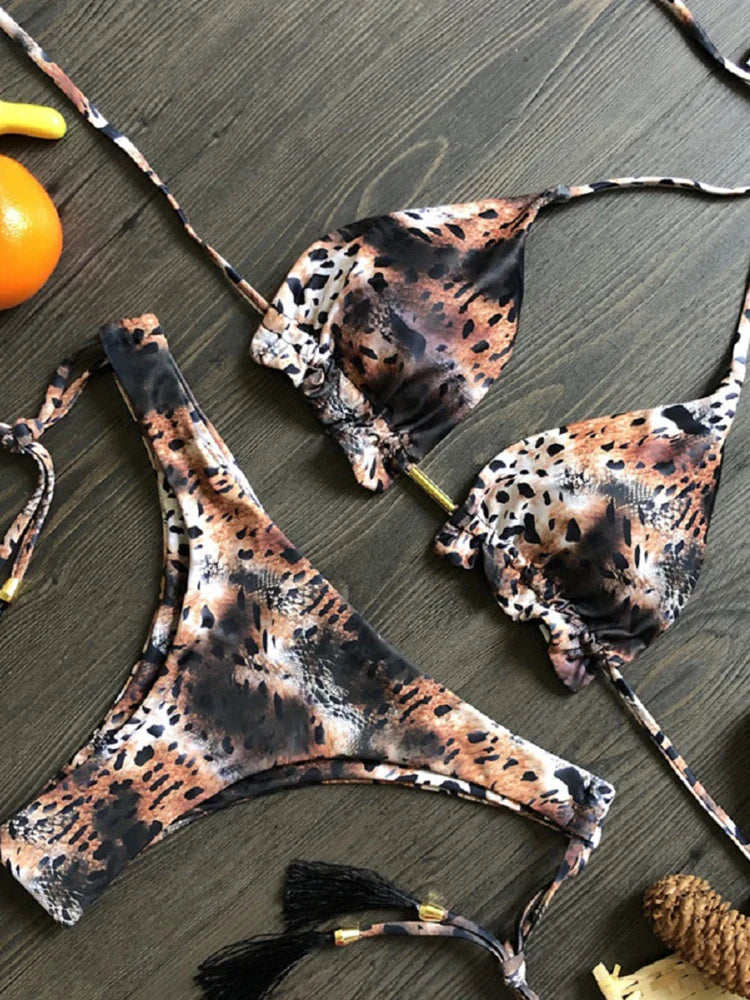 Micro Bikini 2023 Sexy Women Swimsuit Female Rib Bikini Set Push Up Women Swimwear Brazilian Swimming Suit Bathing Suit 5210