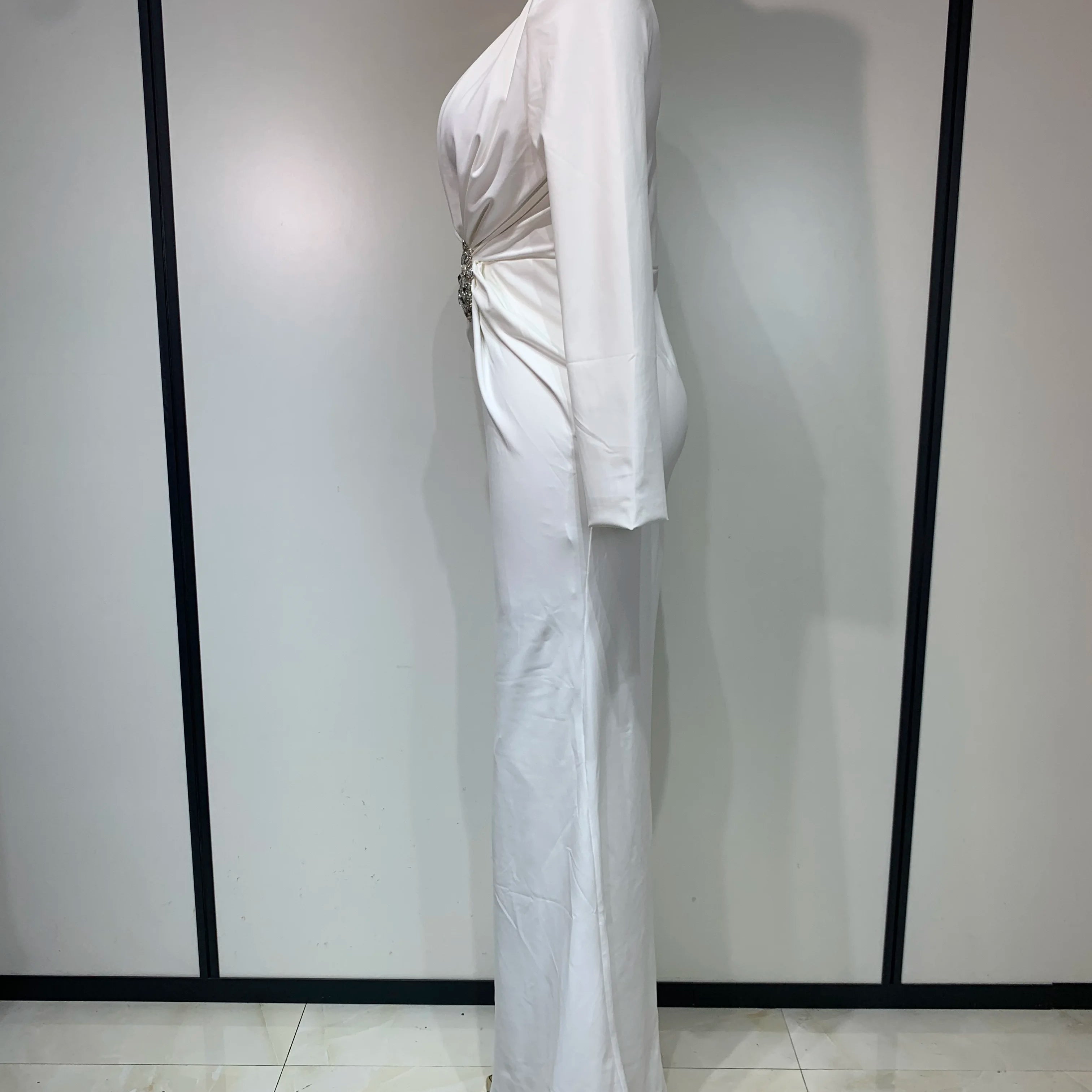 Women Long Sleeve Deep V-Neck Bodycon Long Dress Elegant Evening Party Club Celebrate Cocktail Outfit Luxuru Birthday Dress