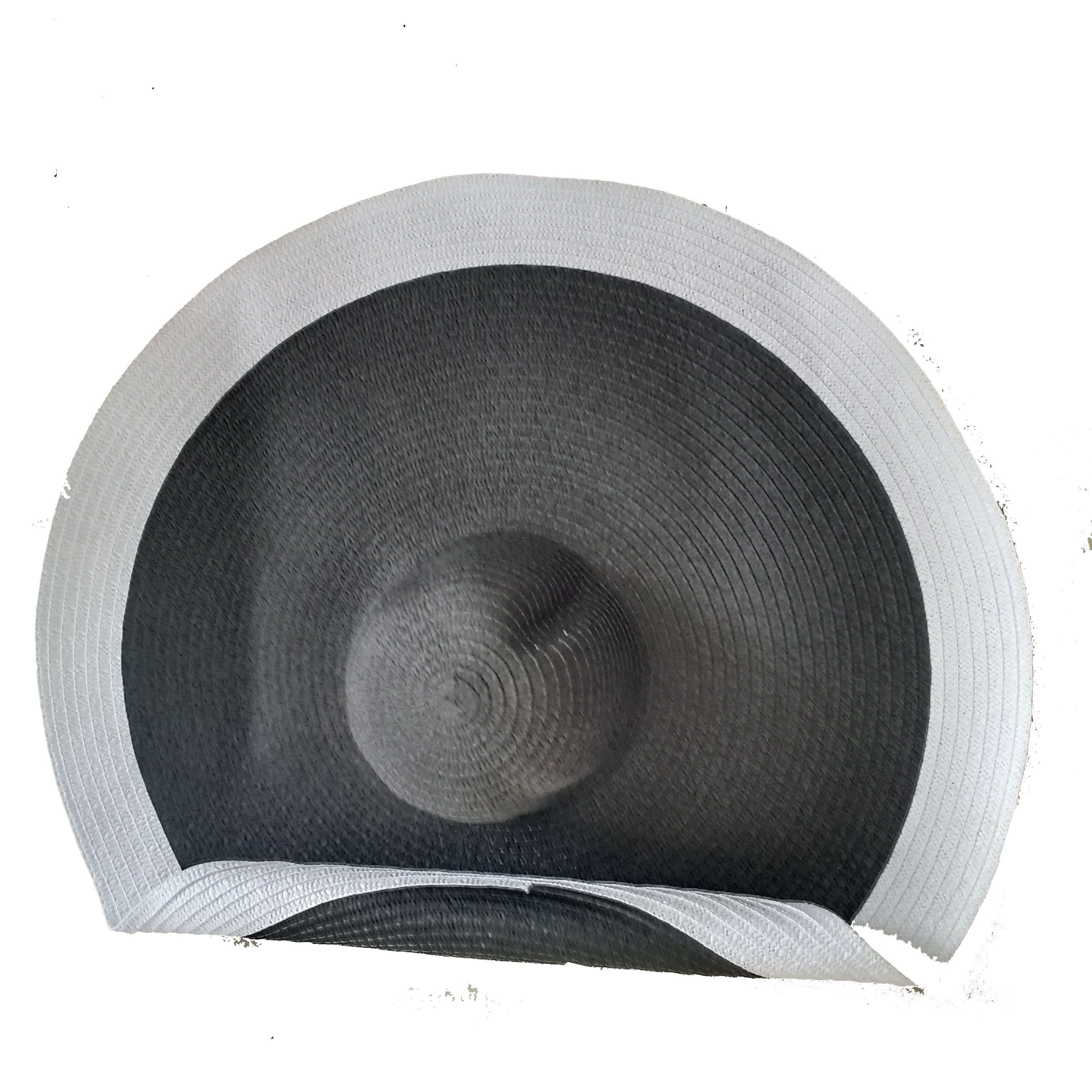 Rainbow striped big brim anti-ultraviolet sunshade sun hat beach sun hat with wire edge can be folded arbitrarily 19 M 56-58cm