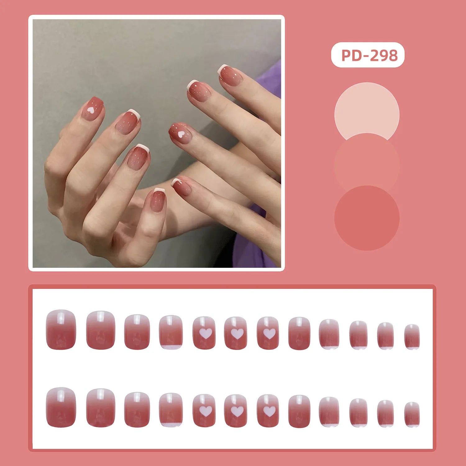 24pcs Short Nude Color False Nails Khaki Matte Fake Nails Tips Wearable Detachable Ins Simple Korean Style Press on Nails 2