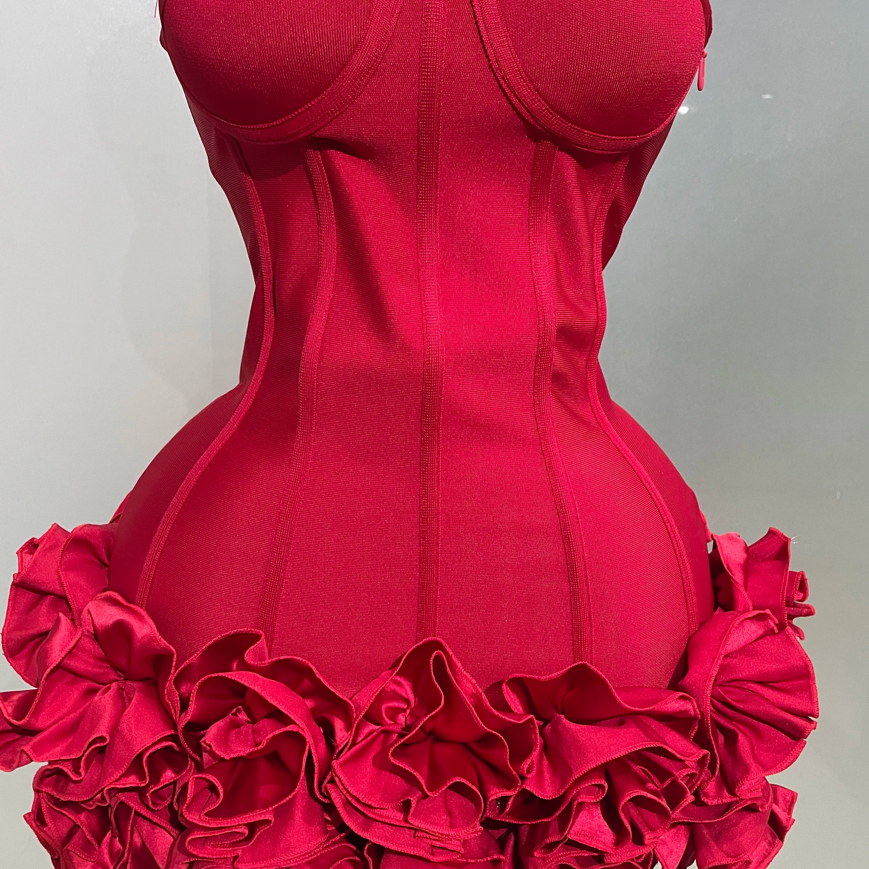 2025 Sexy Evening Bandage Dress Strapless Bodycon Flowers Mini Celebrity Women Birthday Party Dress Photo Shoot Nightclub Outfit