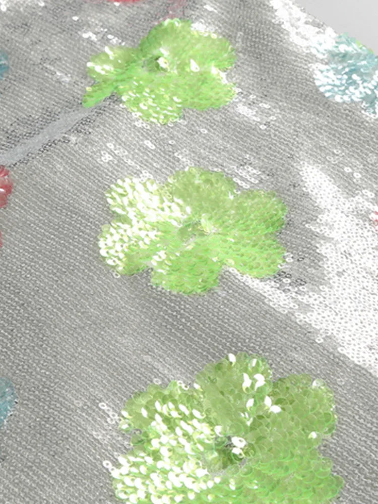 Luxury Women Celebrity Sexy Backless Halter Leaf Mesh Sequins Mini Gowns Dress 2025 Elegant Evening Party Club Vestido