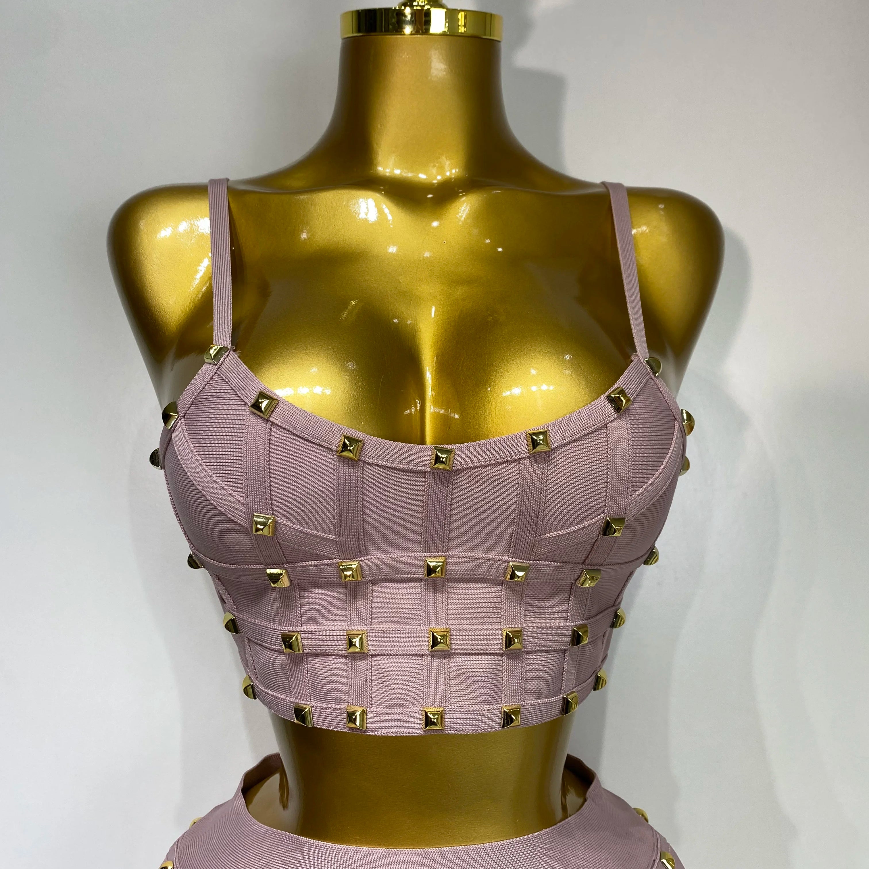 Women Sexy Luxury Birthday BandageTwo Piece Set Evening Party Prom Gown Celebirty High Street Club Party Outfit